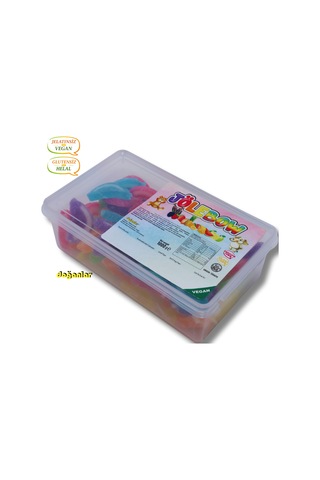 Doğanlar Gıda Renkli Dilimi Jöle Şekerleme Jelatinsiz Doğal Helal Vegan Glutensiz 1 KG
