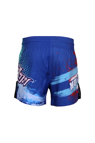 Dosmai Dijital Baskılı Muay Thai Spor Şort Mavi Mts211 Mavi