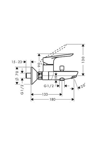 Hansgrohe Logis E Banyo Bataryası 71415000 Krom