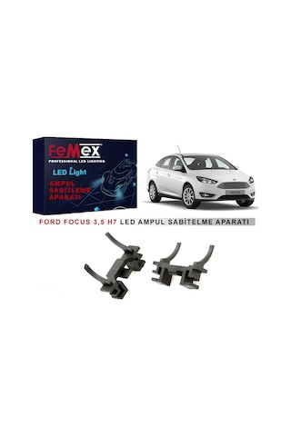 Ford Focus 3 Led Xenon Kısa Far Ampulu Femex Pro Plus 7540 H7 Kendinden Mercekli Far Tutucu