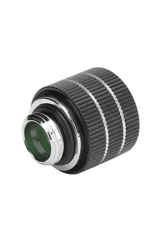 Yaleker Freezemod Bilgisayar Su Soğutma 20kg Düşme Engeli 12mm Petg/pmma Sert Boru Bağlantısı, Gümüş İç Kapaklı G1/4 Dişli Bakır Vücut Siyah Hygkn-b12m