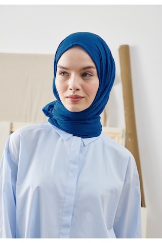 Bambu Kraş Şal Tesettür Giyim, Yüksek Kalite, Hafif, Rahat, Şık, Premium, Lux, Shawl, Scarf Koyu Mavi