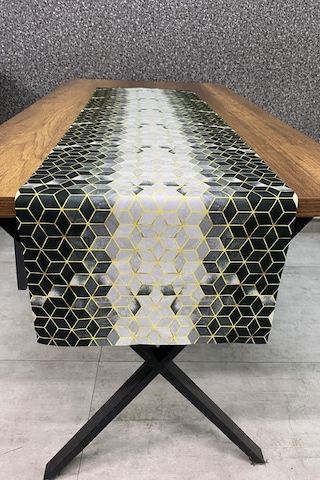 Geometrik Desenli Runner 40x140 Cm Renkli