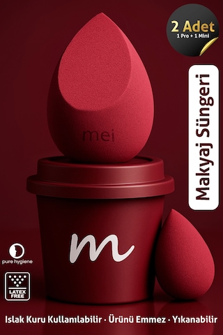 Makyaj Süngeri Fondöten Emmeyen Sponge Coffee Cup Hijyenik Merlot Pro 1 Mini
