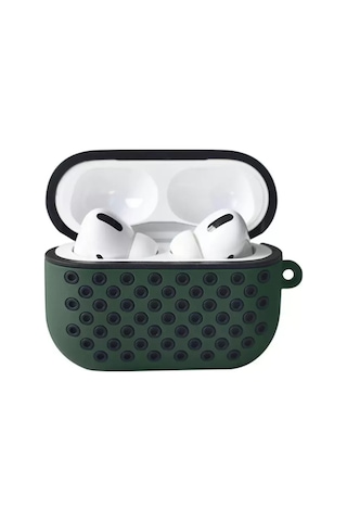 Newface Apple Airpods Uyumlu Pro 2 2.nesil Spor Delikli Kılıf - Haki Yeşil-siyah