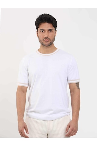 Dufy Beyaz Erkek Slim Fit Düz O Yaka Kazak - 104646-beyaz Beyaz