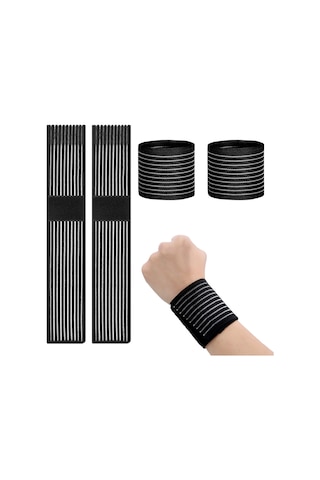 Siyah, Elastik Bilek Kayışı Nefes Alabilen El Ateli Ayarlanabilir Sıkıştırma