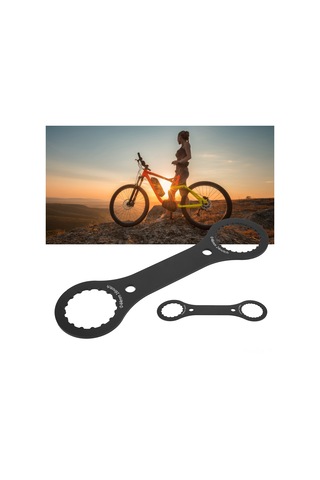 Xindoker Alüminyum Bb44-46 Orta Eksen Anahtarı, Sram Dub/gxp Uyumlu, 16/24 Dişli, T6 Isıl İşlemli, Kaymazsız Takım Ve Çıkarma Aracı Siyah