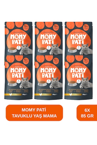 Tavuklu Yaş Kedi Maması 85 Gr X 6 Adet Yetişkin Kediler İçin