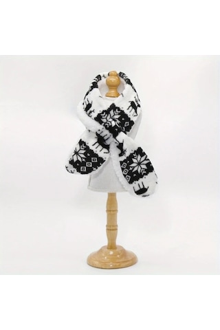 Elmpaly Siyah L Boy Sıcak Tüylü Köpek Atkı Kazak Yeleği Kışlık Kürk Pomeranian Poodle