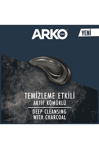 Arko Men Tıraş Jeli Black Aktif Kömürlü 200 Ml