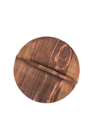 Tavalar Ve Tencere İçin Doğal Ahşap Kapak, 28 Cm, Kahverengi Doğal Ahşap