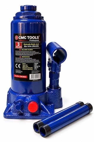 Cmc Tools Cmc8562 3 Ton Hidrolik Şişe Kriko 158-308 Mm 2 Parçalı Kollu