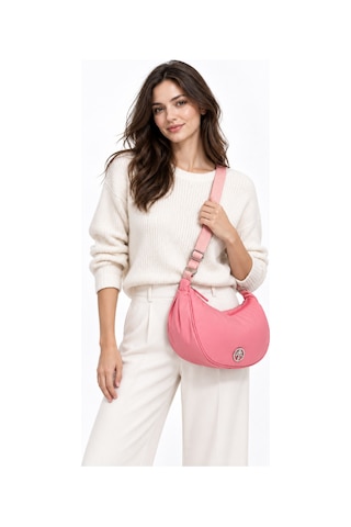 Louisiana Polo Jkln Çapraz Askılı Kadın Çantası Geniş Hacimli Günlük Pembe Çanta Im545-1