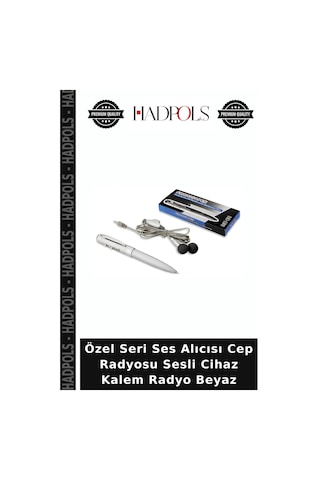 Özel Seri Ses Alıcısı Cep Radyosu Sesli Cihaz Kalem Radyo Beyaz