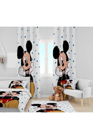 Mickey Miki Fare Dijital Baskı Yatak Örtüsü Yastık Kılıfı