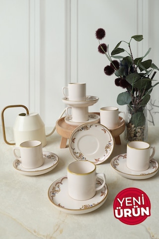 Keramikabronze Bloom Nordic Kahve Takımı 12 Parça 6 Kişilik 22928