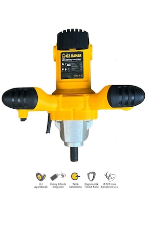 Özbahar OZB1636 1400W 120 MM Elektrikli Boya Harç Karıştırıcı