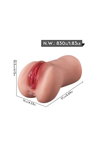 Erotixshop Mastürbatör Çift Girişli Titreşimli Yeni Nesil