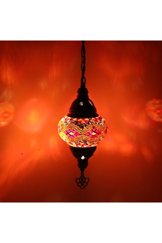 Dekoratif MOZAİK TEKLİ AVİZE DEKORATİF OSMANLI LAMBASI