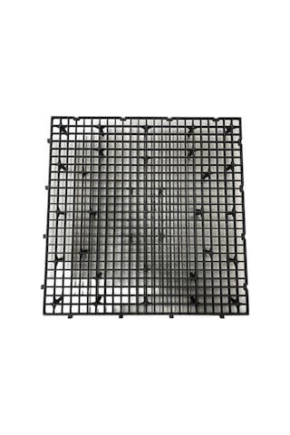 2 M2 8 Adet 50x50 Plastik Güvercin Kümes Taban Izgarası Siyah