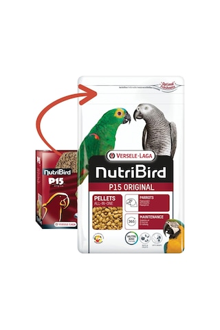 Verselelaga Nutribird P15 Original Papağan Pelet Yem 1 Kg, 810-422125