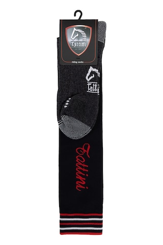 Tattini Unisex Tekstil Siyah Binici Çorap 990 Functıonal Socks Y26 Black/red