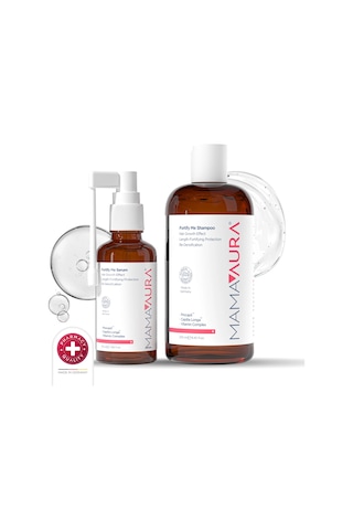 Mamaaura Fortify Me Saç Serumu 50 ML + Fortify Me Dökülme Karşıtı Şampuan 250 ML