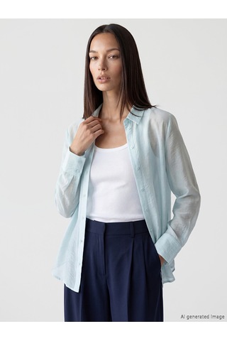 Lcwaıkıkı Classic Yeşil Oversize Kadın Gömlek