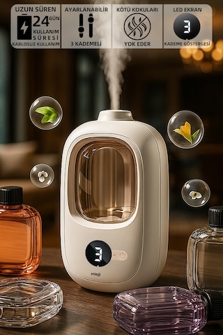Mioji Mio Smell 2x 3 Kademeli Şarjlı Yeni Nesil Otomatik Oda Kokusu Makinesi