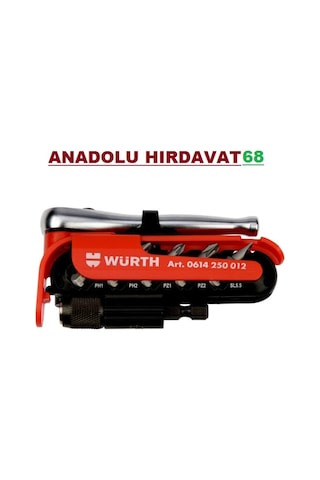 Würth Tornavida Bits Uç Seti Lokma Cırcır Set 12pcs Germany