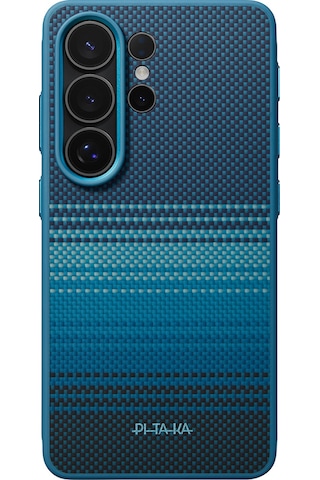 Galaxy S26 Ultra Kılıf M-safe Uyumlu Pitaka Tactile Woven Sunset-moonrise Aramid Cairn Serisi Mavi