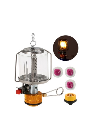 Neevoyu "taşınabilir Kamp Gaz Feneri - 3 Fitilli, Ayarlanabilir Alev, Çadır Aydınlatma İçin Mükemmel" Çok Renkli