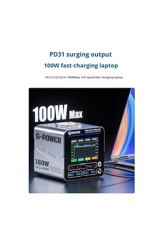 Mechanic G-power 160w Gan Masaüstü Hızlı Şarj İstasyonu