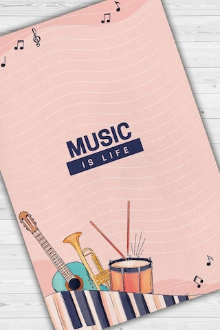 Homshtag Hayatım Müzik Art Müzik Halısı Müzik Sever Halısı Çok Renkli