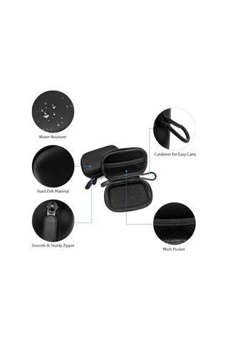 Dancemonkey Süper Geçirmez Oksimetre Kılıfı - Şok Emici Eva Çanta Siyah Siyah