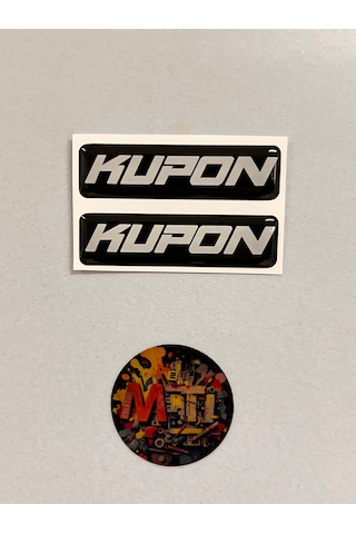 Kupon Damla Sticker Etiket 3d Damla Silikon Direk Arması Kupon Epoksi Sticker 2adet 6x2cm siyah
