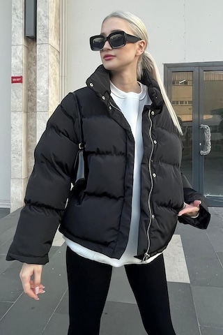 Madmext Siyah Oversize Basic Mont Mg1549