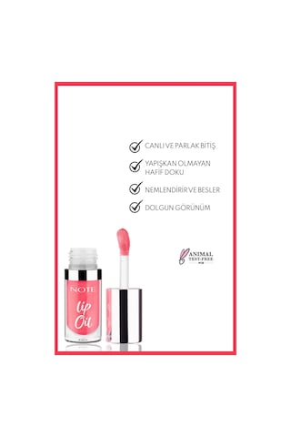 Note Cosmetique Lip Oil Nemlendirici ve Parlatıcı Dudak Bakım Yağı - 20 Pink For Me - Pembe