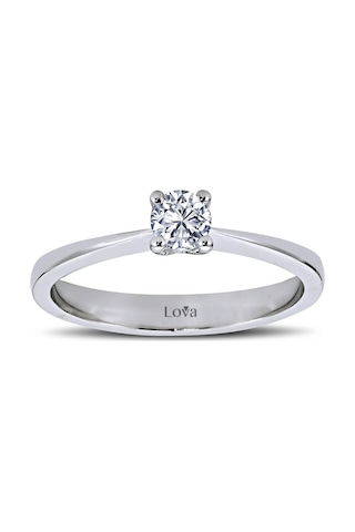 Lova D Renk 0,23 Karat Pırlanta Tektaş Yüzük - 1030044