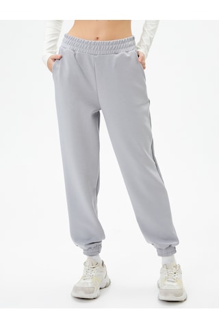 Koton Jogger Spor Eşofman Altı Yüksek Bel Cepli Modal Kumaş Yumuşak Tuşe Dokulu Gri 4sak40011nk 4SAK40011NK033 Gri