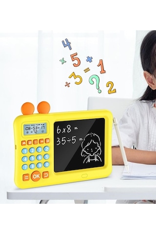 Novahub Suntek Matematik Öğretimi Hesap Makinesi Çocuklar İçin Sarı Renkli Eğitim Ürünü