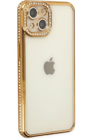 Apple Uyumlu iPhone 14 Kilif Koruma Lensli Tasli Dizayn Seffaf Kapak 561970938