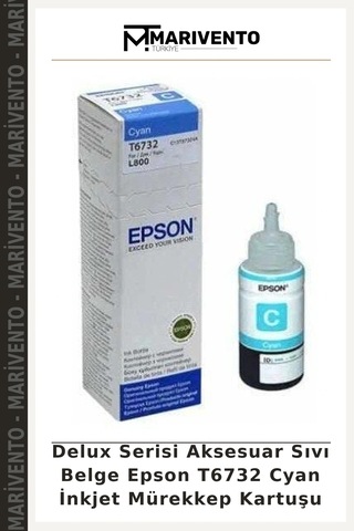 Delux Serisi Aksesuar Sıvı Belge Epson T6732 Cyan İnkjet Mürekkep Kartuşu