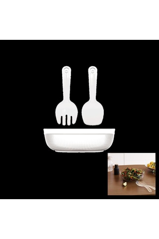 3 Parça 4000 Ml Salata Seti - Mika & Kristal Plastik