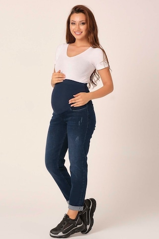 Busa Hamile Regular Fit Kot Pantolon Lacivert-lacivert