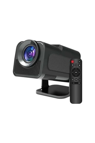 Home Android Projeksiyon Siyah Taşınabilir Sinema Projektörü 4k 1080p Ev Sineması Bluetooth