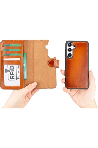 Samsung Galaxy S25 Plus Çıkarılabilir Deri Cüzdan Kılıf