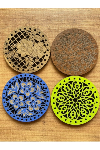 8'li Büyük Boy Ve Küçük Boy Ahşap Nihale Seti 4