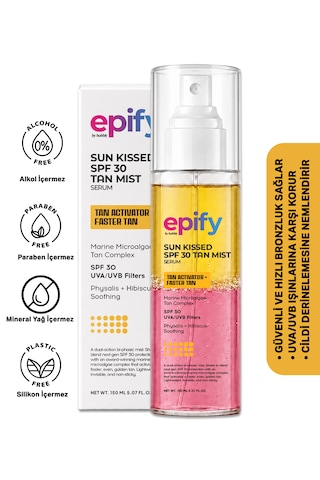 Epify Sun Kissed Spf 30 Mist Spray, 30 Faktör Self Tanning Spray, Bronzlaştırıcı Spray